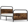 Cadre de lit sans matelas 107x203 cm chêne fumé bois ingénierie 