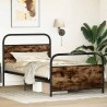 Cadre de lit sans matelas 107x203 cm chêne fumé bois ingénierie 