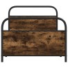 Cadre de lit sans matelas 107x203 cm chêne fumé bois ingénierie 