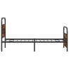Cadre de lit sans matelas 107x203 cm chêne fumé bois ingénierie 