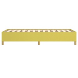 Cadre de lit sans matelas vert 100x200 cm tissu 