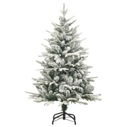 Arbre de Noël artificiel LED et flocons de neige 120 cm PVC PE 