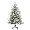 Arbre de Noël artificiel LED et flocons de neige 120 cm PVC PE 