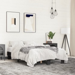 Cadre de lit sans matelas noir 135x190 cm 