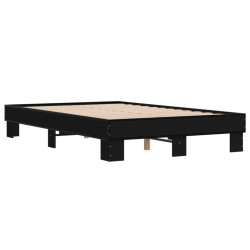 Cadre de lit sans matelas noir 135x190 cm 