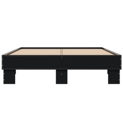 Cadre de lit sans matelas noir 135x190 cm 