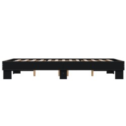 Cadre de lit sans matelas noir 135x190 cm 