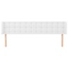 Tête de lit avec oreilles Blanc 183x16x78/88 cm Similicuir 