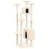 Arbre à chat avec griffoirs en sisal Crème 162 cm 