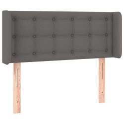 Tête de lit à LED Gris 93x16x78/88 cm Similicuir 