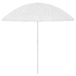 Parasol de plage Hawaii blanc 300 cm 