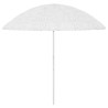 Parasol de plage Hawaii blanc 300 cm 
