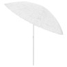Parasol de plage Hawaii blanc 300 cm 