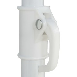 Parasol de plage Hawaii blanc 300 cm 