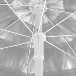 Parasol de plage Hawaii blanc 300 cm 