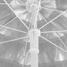 Parasol de plage Hawaii blanc 300 cm 