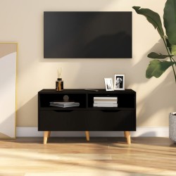 Meuble TV noir 90x40x48,5 cm bois d'ingénierie 
