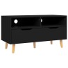 Meuble TV noir 90x40x48,5 cm bois d'ingénierie 