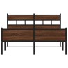 Cadre de lit sans matelas chêne marron 137x190 cm 