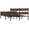 Cadre de lit sans matelas chêne marron 137x190 cm 