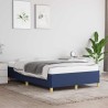 Cadre de lit sans matelas bleu 120x190 cm tissu 