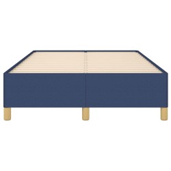 Cadre de lit sans matelas bleu 120x190 cm tissu 
