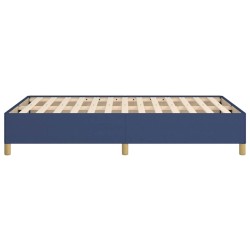 Cadre de lit sans matelas bleu 120x190 cm tissu 