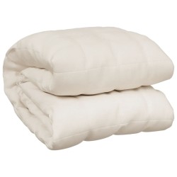 Couverture lestée Crème clair 220x260 cm 15 kg Tissu 