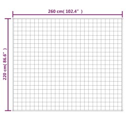 Couverture lestée Crème clair 220x260 cm 15 kg Tissu 