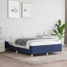 Cadre de lit sans matelas bleu 120x190 cm tissu 