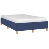 Cadre de lit sans matelas bleu 120x190 cm tissu 