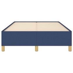 Cadre de lit sans matelas bleu 120x190 cm tissu 