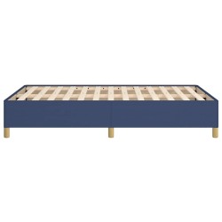 Cadre de lit sans matelas bleu 120x190 cm tissu 