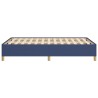 Cadre de lit sans matelas bleu 120x190 cm tissu 
