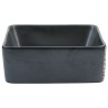 Vasque à poser noir rectangulaire 46x35,5x13 cm céramique 