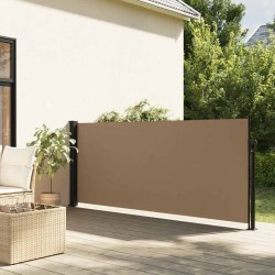 Auvent latéral rétractable taupe 100x500 cm 
