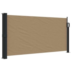 Auvent latéral rétractable taupe 100x500 cm 