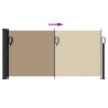 Auvent latéral rétractable taupe 100x500 cm 