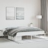 Cadre de lit métal sans matelas blanc 193x203 cm 