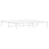 Cadre de lit métal sans matelas blanc 193x203 cm 
