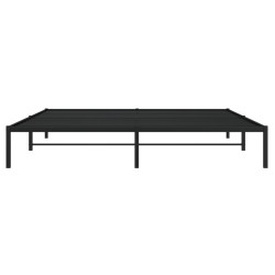 Cadre de lit métal sans matelas noir 193x203 cm 