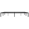 Cadre de lit métal sans matelas noir 193x203 cm 