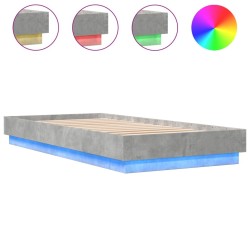 Cadre de lit sans matelas avec lumières LED 100x200 cm 