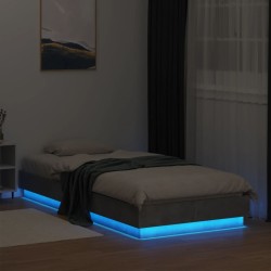 Cadre de lit sans matelas avec lumières LED 100x200 cm 