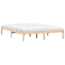 Cadre de lit sans matelas 160x200 cm bois massif de pin 