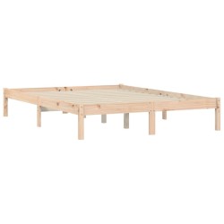Cadre de lit sans matelas 160x200 cm bois massif de pin 
