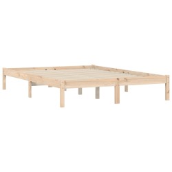 Cadre de lit sans matelas 160x200 cm bois massif de pin 