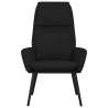 Chaise de relaxation Noir Tissu 