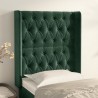 Tête de lit avec oreilles Vert foncé 83x16x118/128 cm Velours 