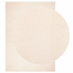 Tapis HUARTE à poils courts doux et lavable beige 160x230 cm 